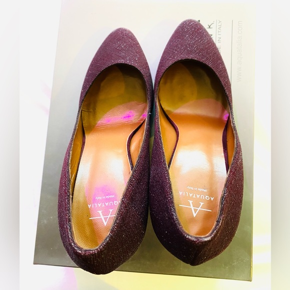 Aquatalia Vero Cuoio Maroon Pumps - Picture 7 of 11